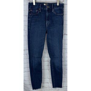 MOTHER High Waisted Looker Ankle Fray Jeans Women's Size 25 Home Movies